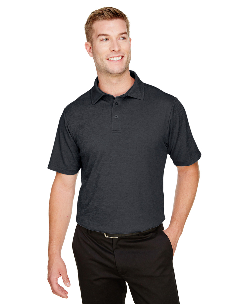 Devon & Jones CrownLux Performance Men's Address Melange Polo. DG22